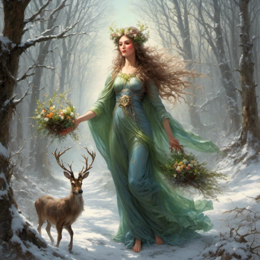 Eostre- Goddess of Spring - AI Generated Artwork - NightCafe Creator