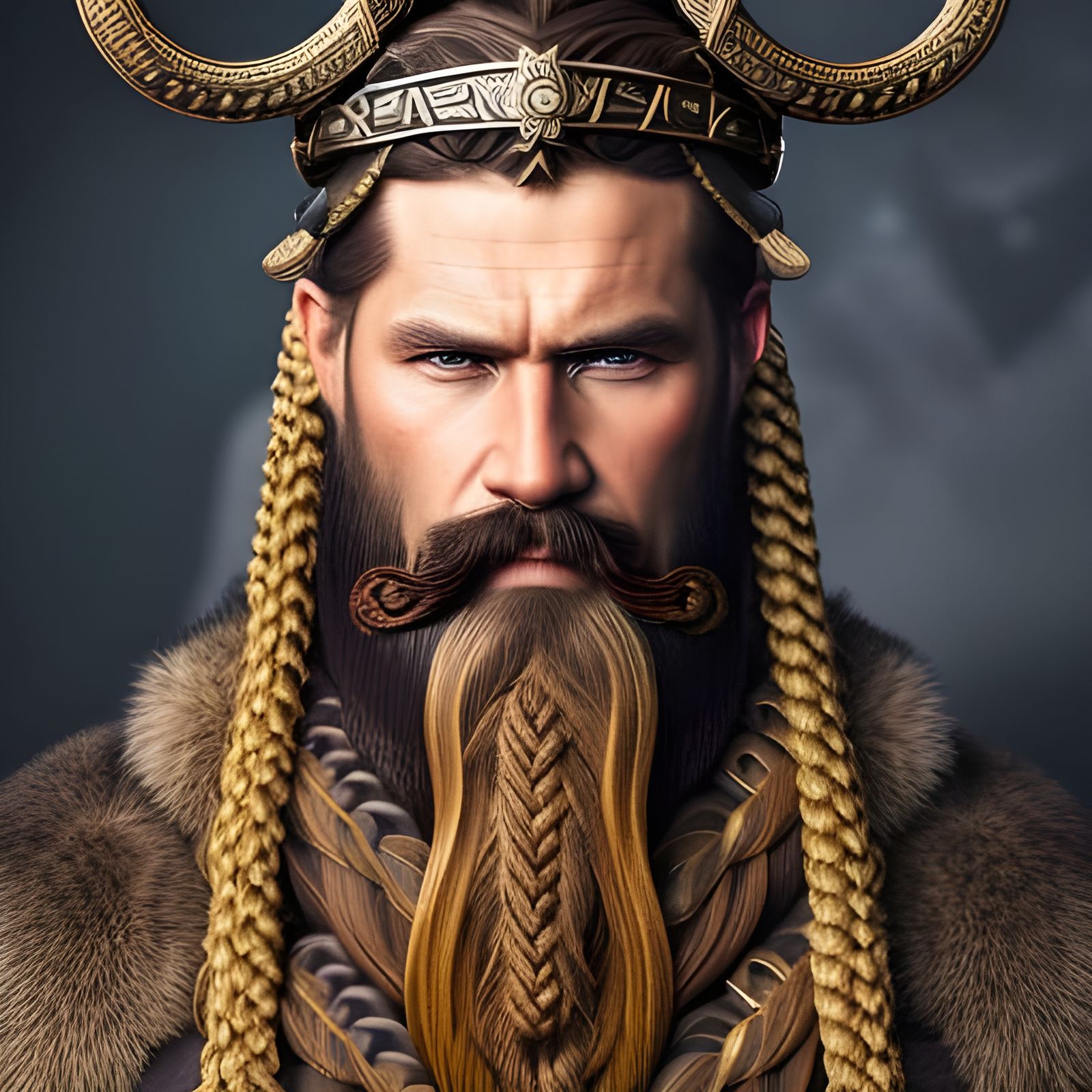 Viking Moustache - AI Generated Artwork - NightCafe Creator