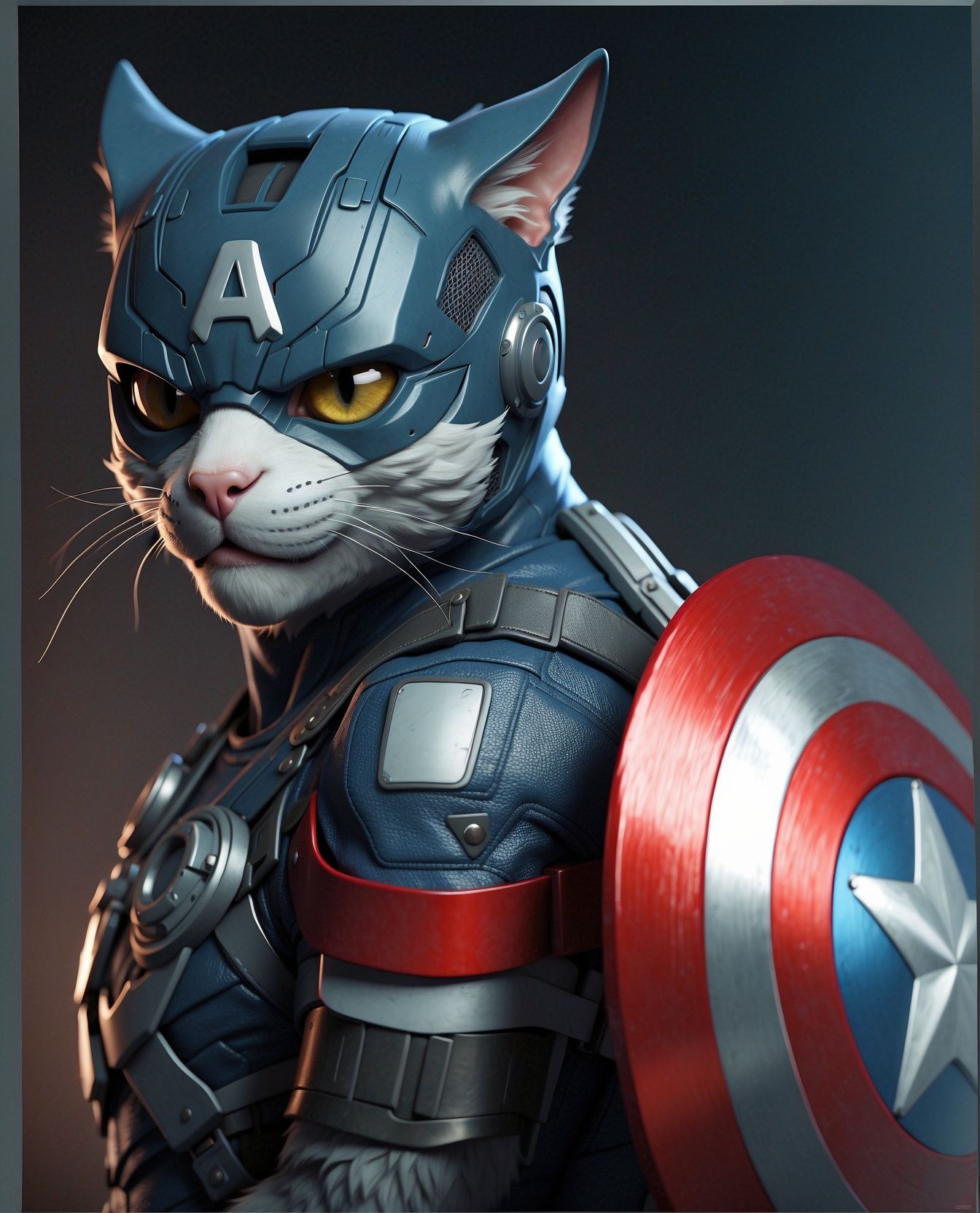 Anthro Captain American Cat