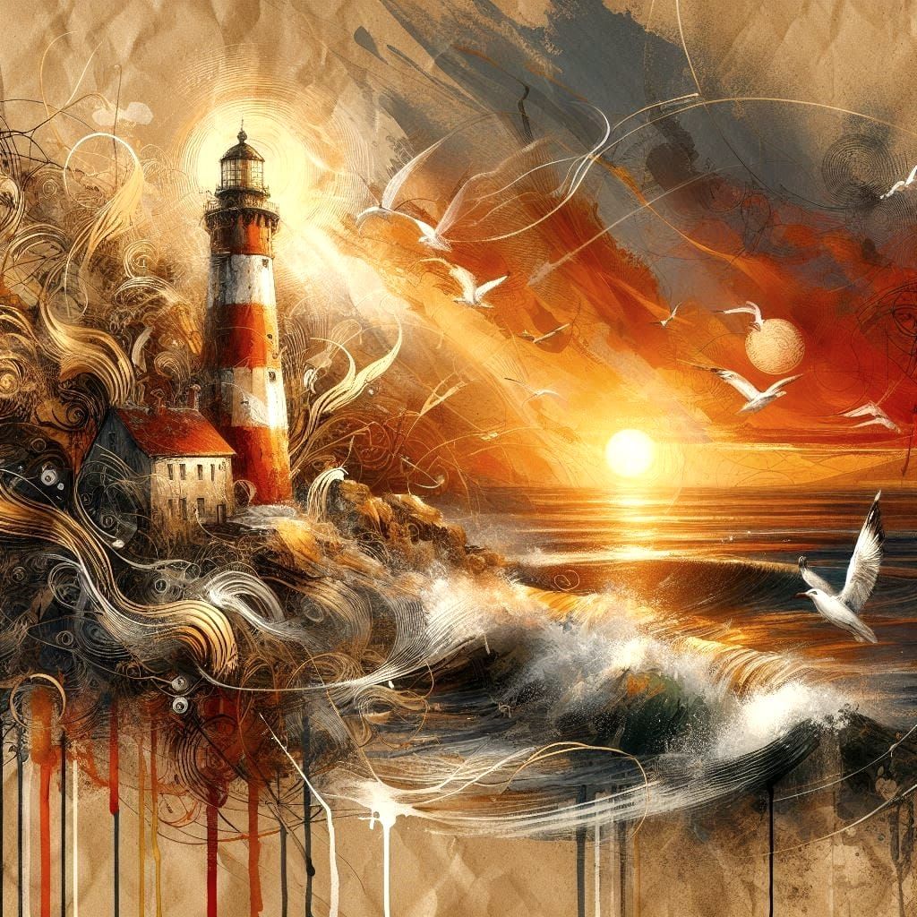 Lighhouse red & white