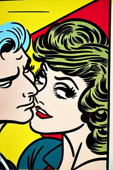 Romance Comic Panel by Roy Lichtenstein, pop art - AI Generated Artwork ...