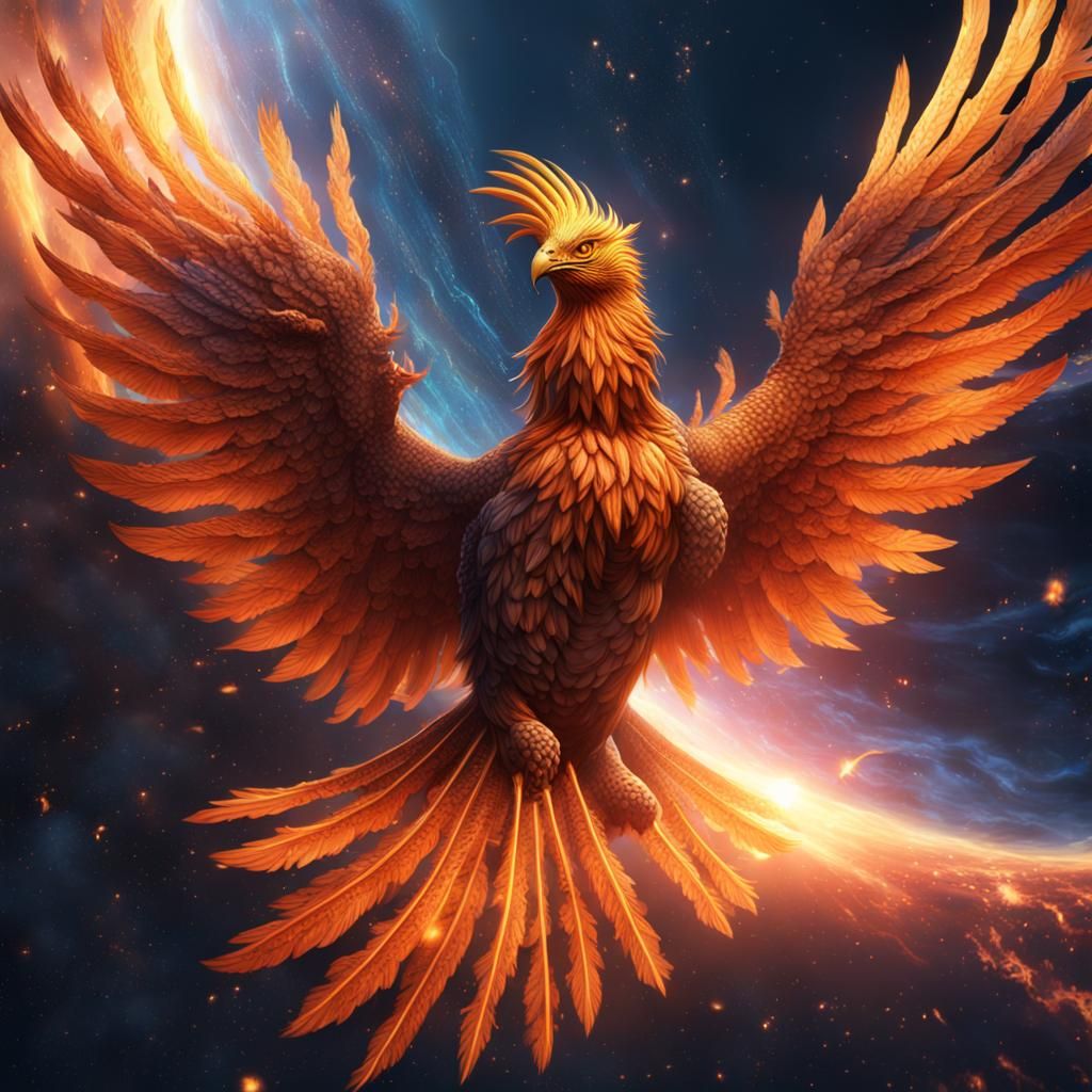 Phoenix flying into space