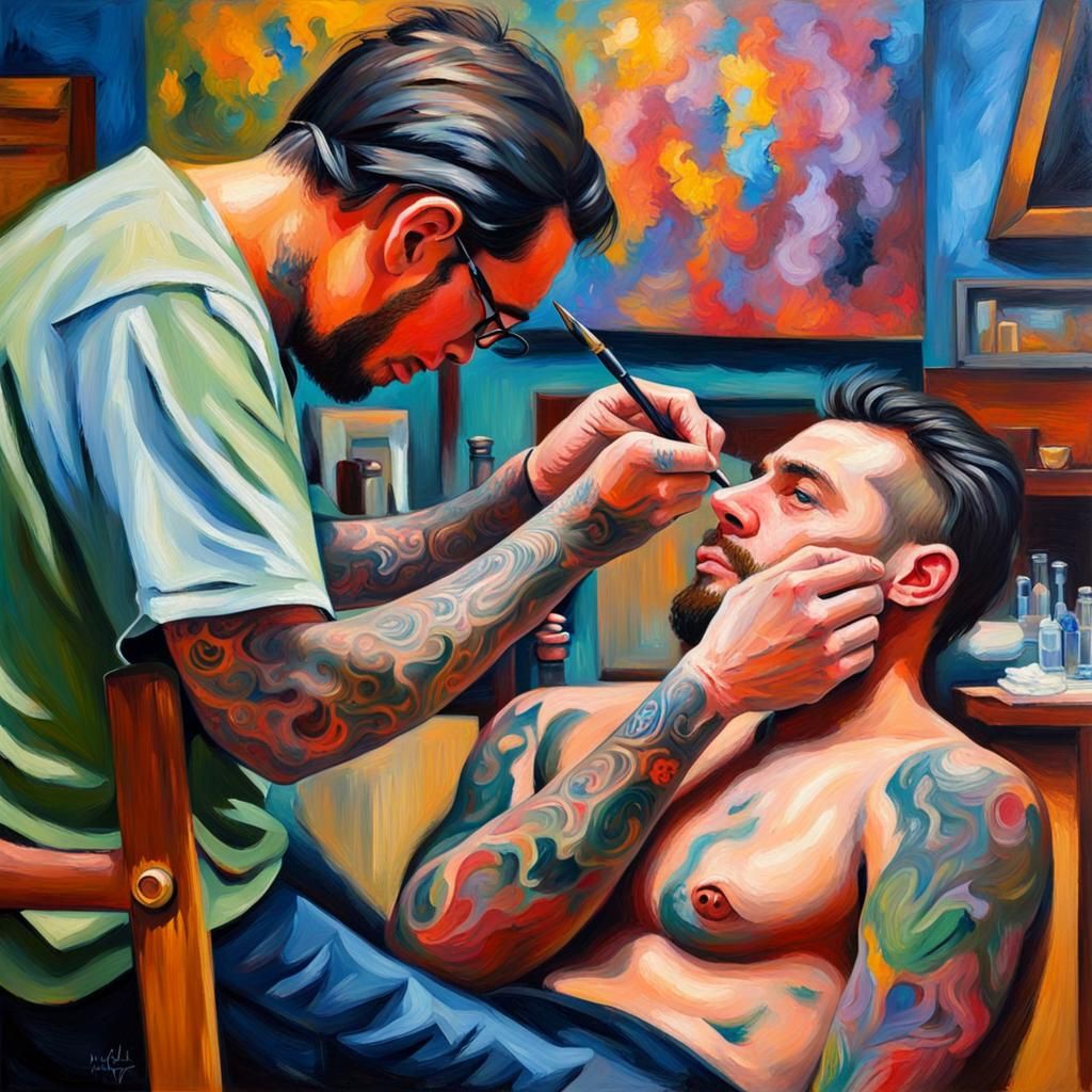 Tattoo Artist At Work