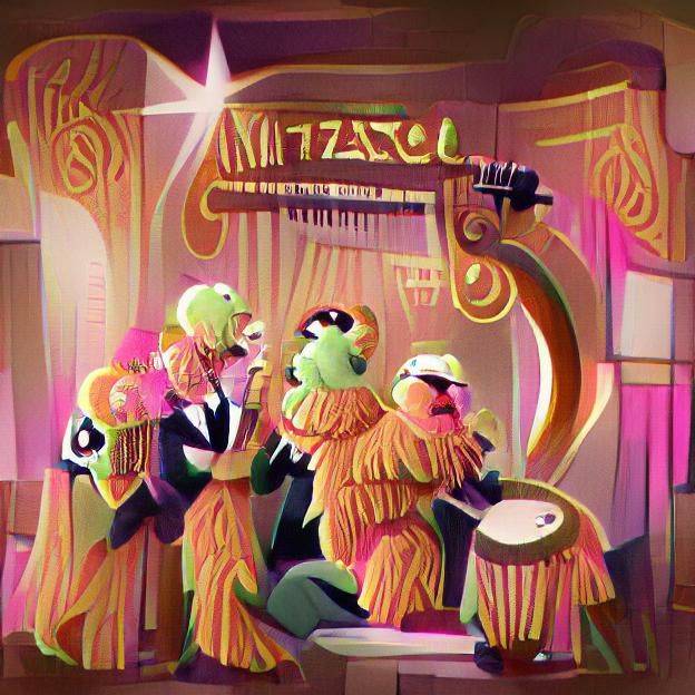 Art Deco Muppet jazz band