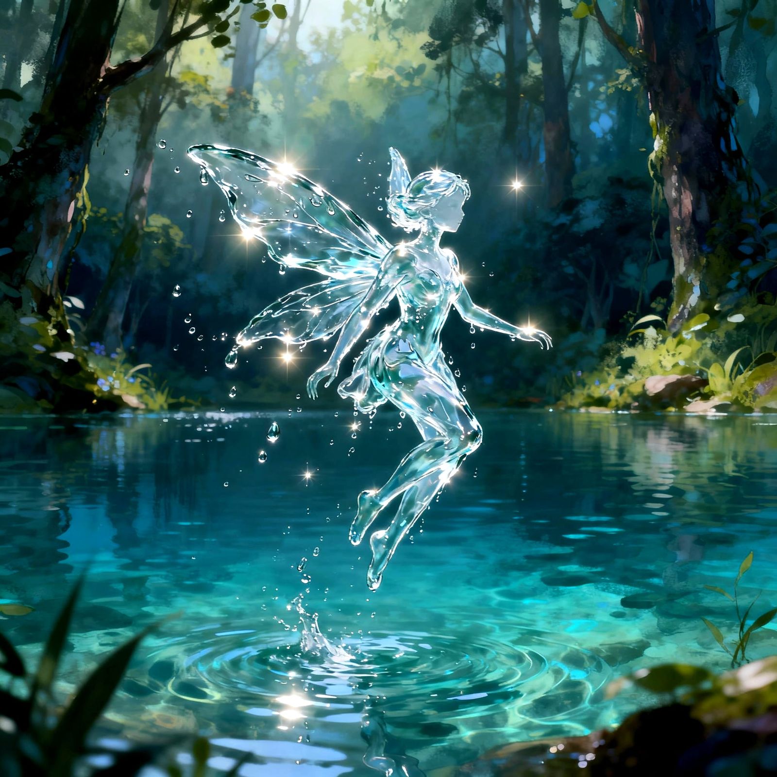 Fairy of Crystal Lake, Clear Water Drop💧🧚‍♀️  by @Lina Poe