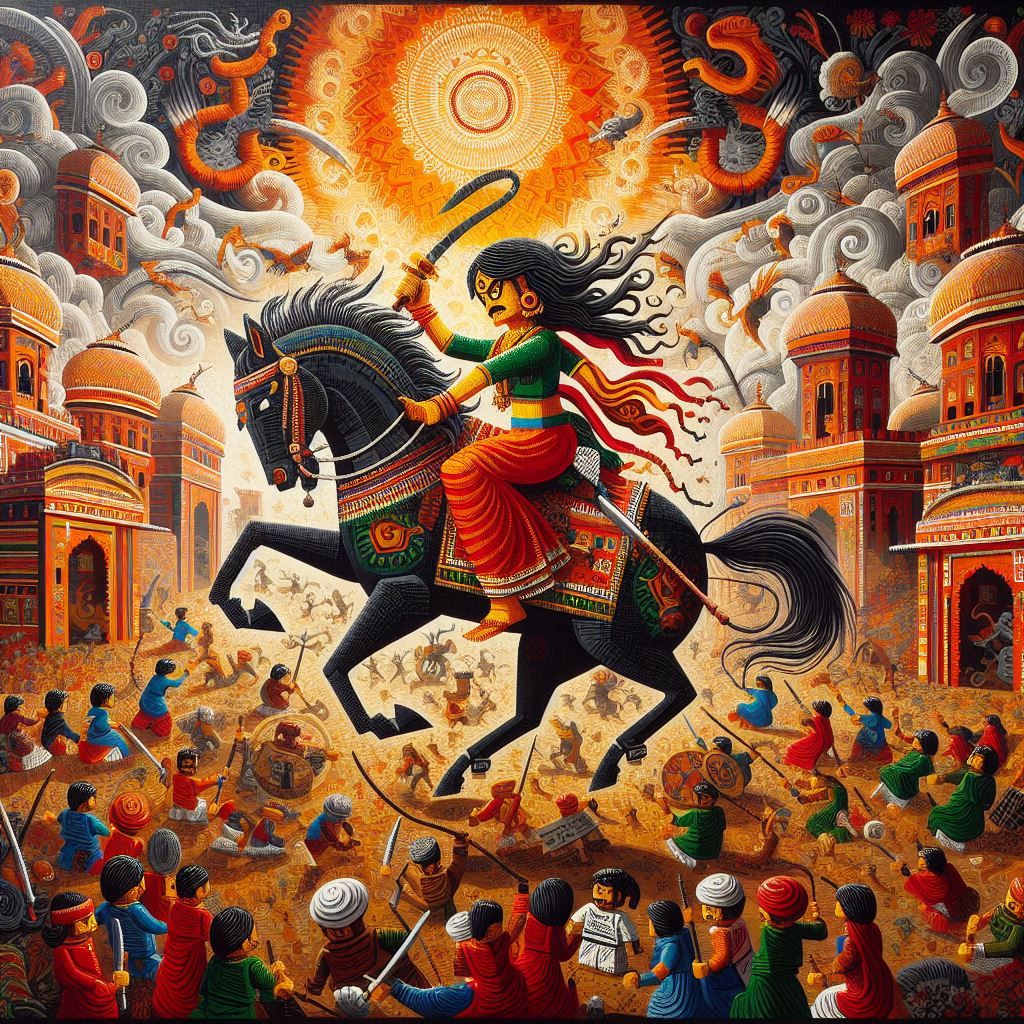 Indian Phad Painting style