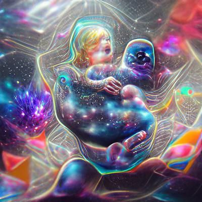 Cosmic entity parenting a baby universe