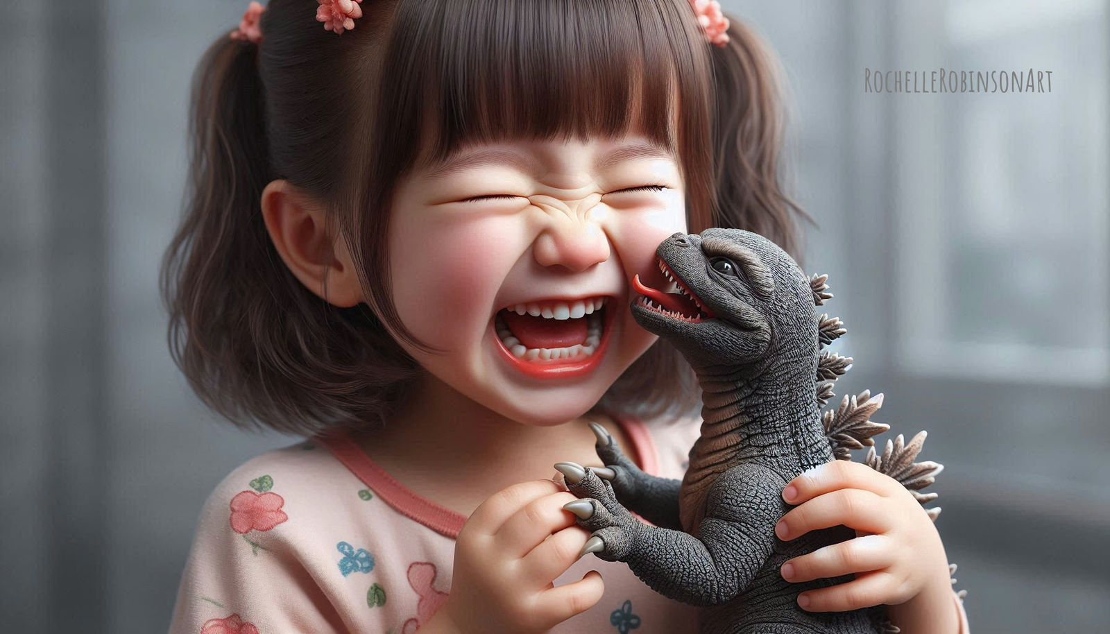 A Girl And Her Pet Godzilla