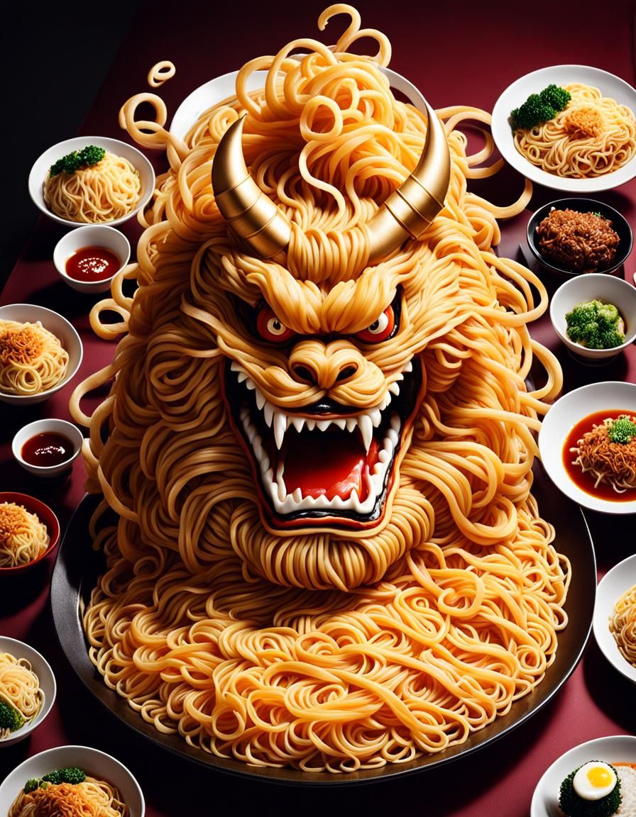 Samurai Dragon Self Service Ramen 🍜🐲®️ Ai Generated Artwork