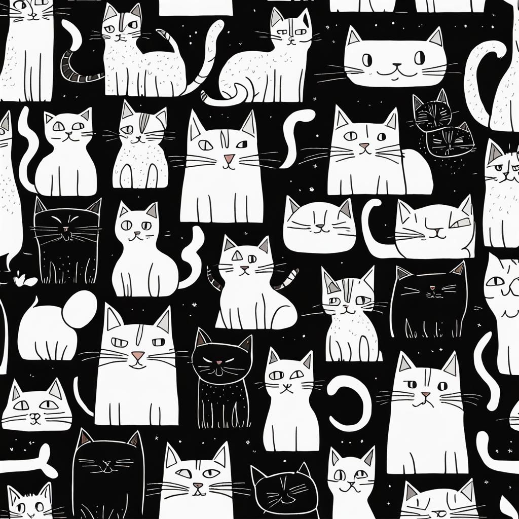 A whimsical, lighthearted sketchbook filled with monochromat...