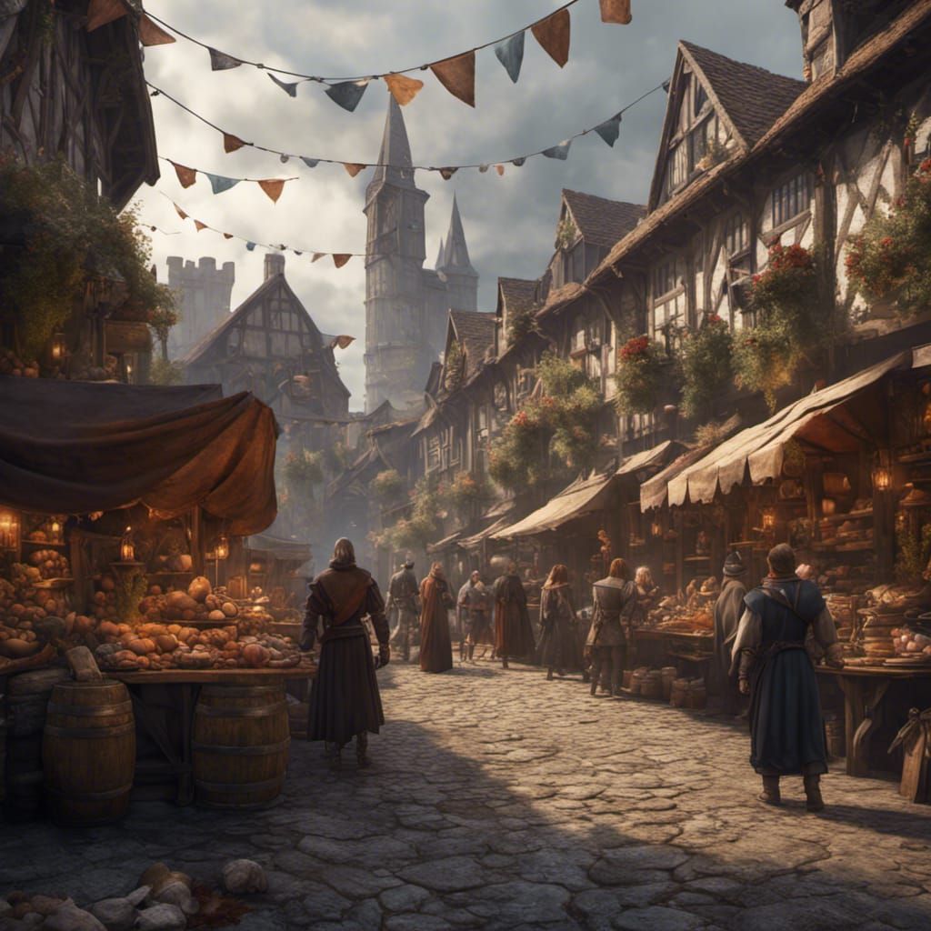 Medieval Market  by @BirdAteMyCars