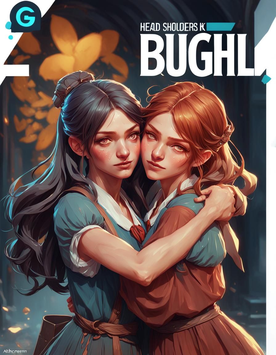  school girls beauties hug