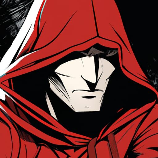 strange man in a hood