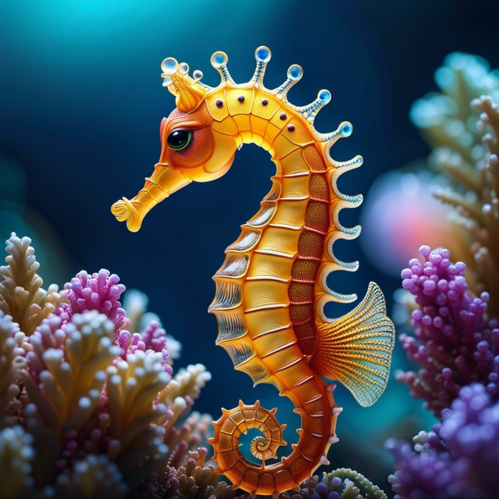 Sammy the Seahorse  by @OldYogi