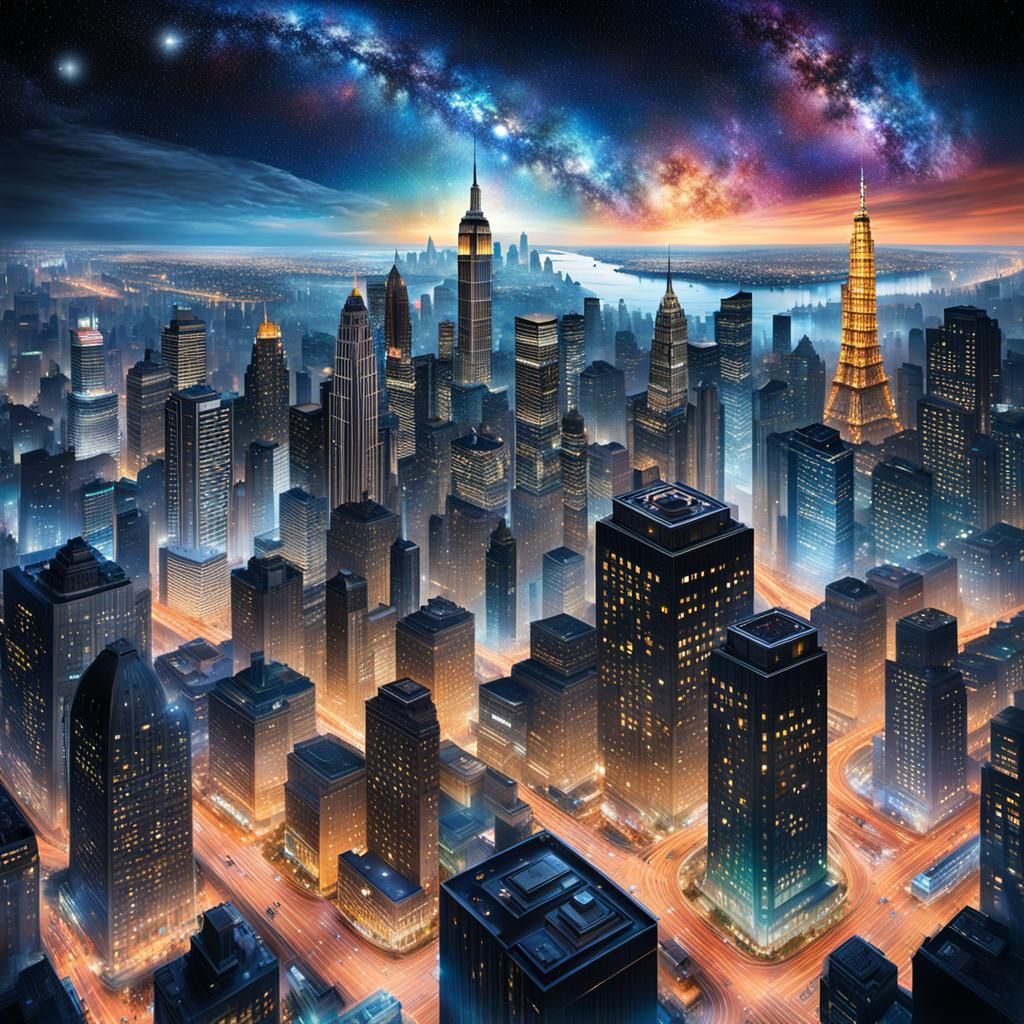 Cityscape at night