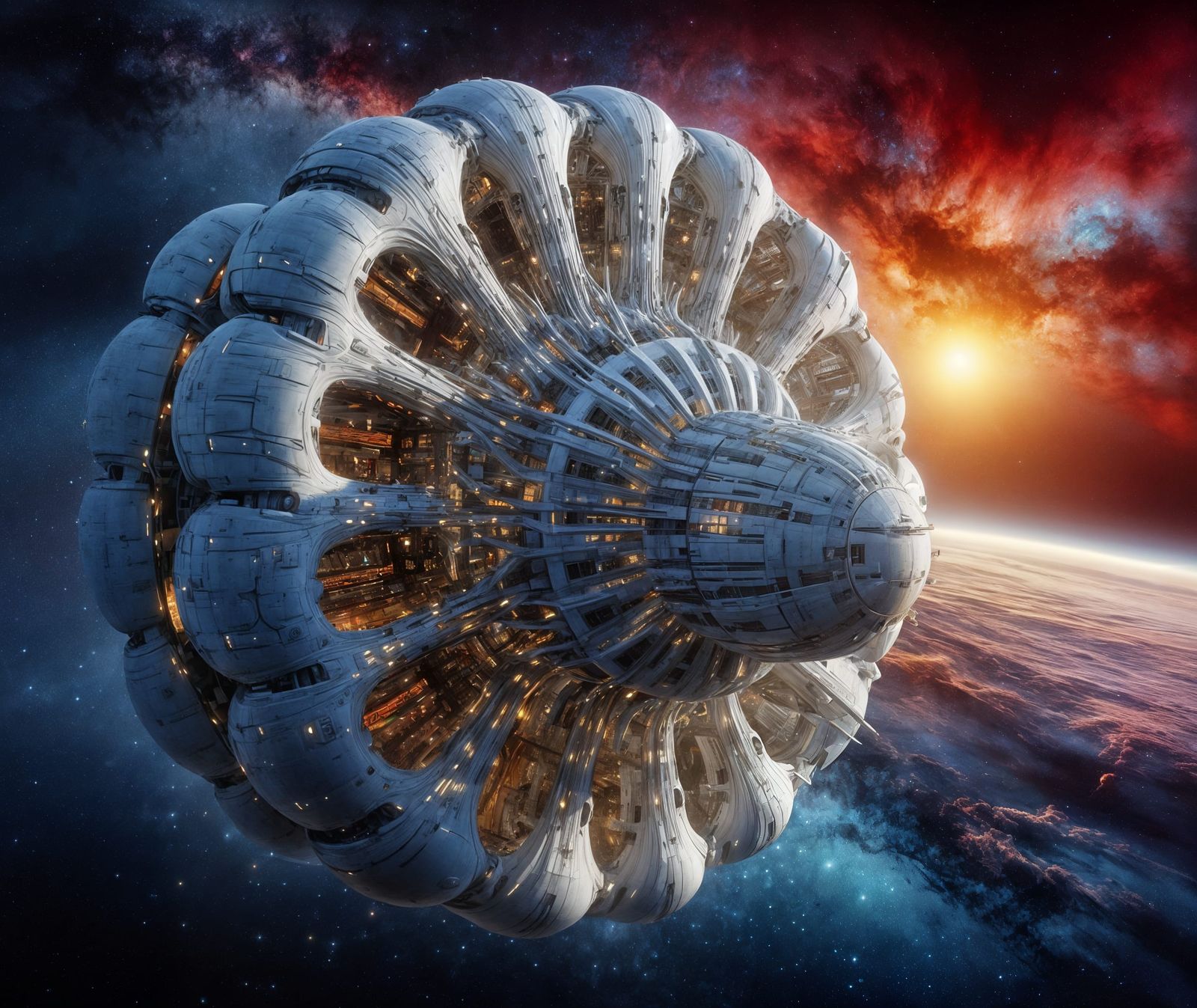 Atlas Class Colony Ship  by @Piktor