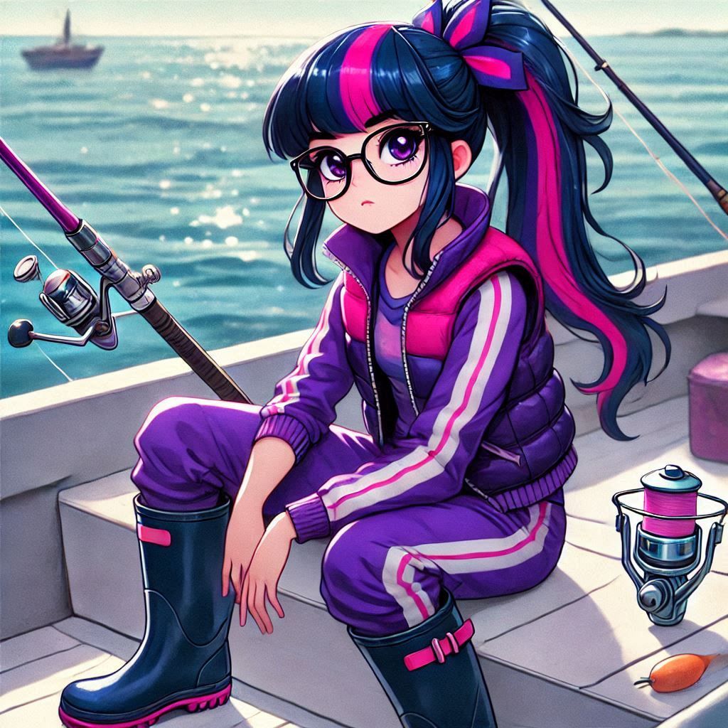 Twilight Sparkle on a fishing trip