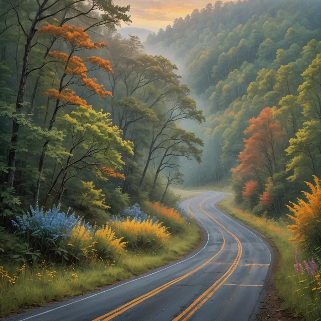 Monteagle Mountain in Autumn Tennessee