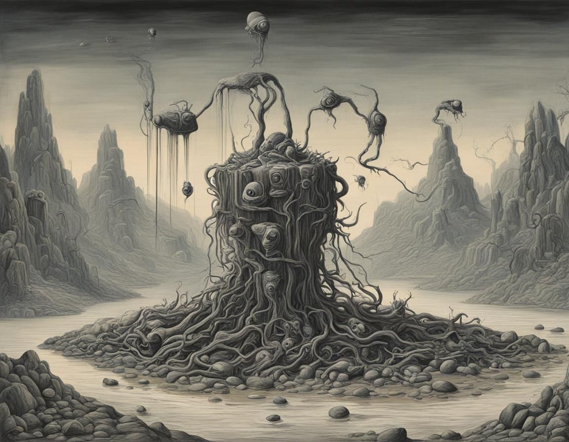 Out-of-control nanorobots consumed everything, turning it in...