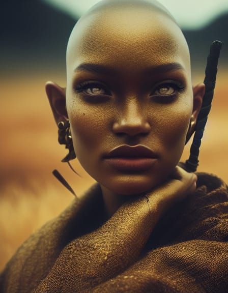 Mysterious Woman in Cinematic Film Still