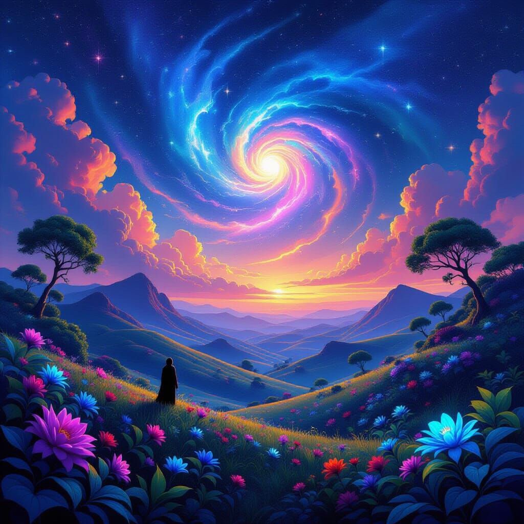 Dreamlike Alien Landscape Digital Painting