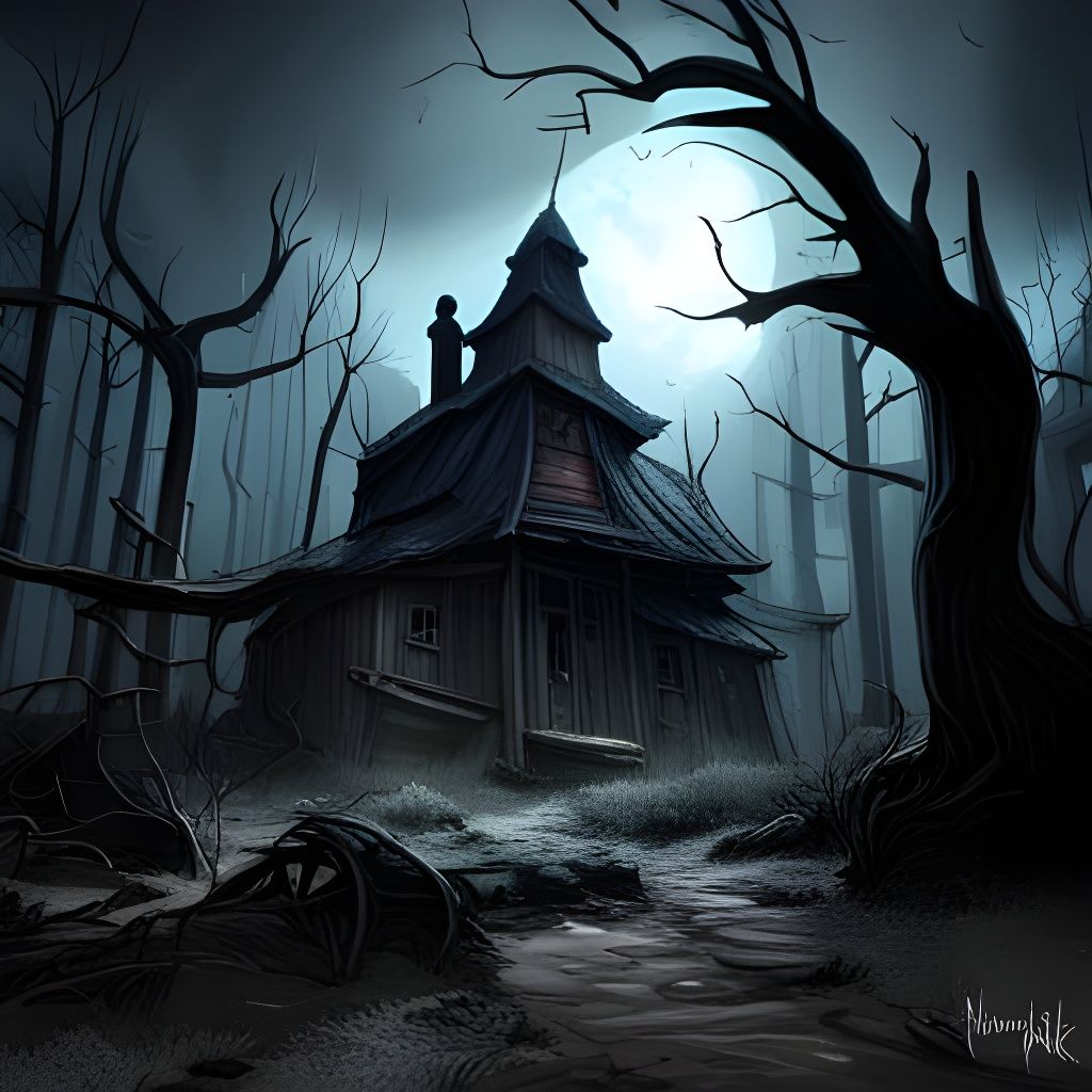 Haunted shack in the woods