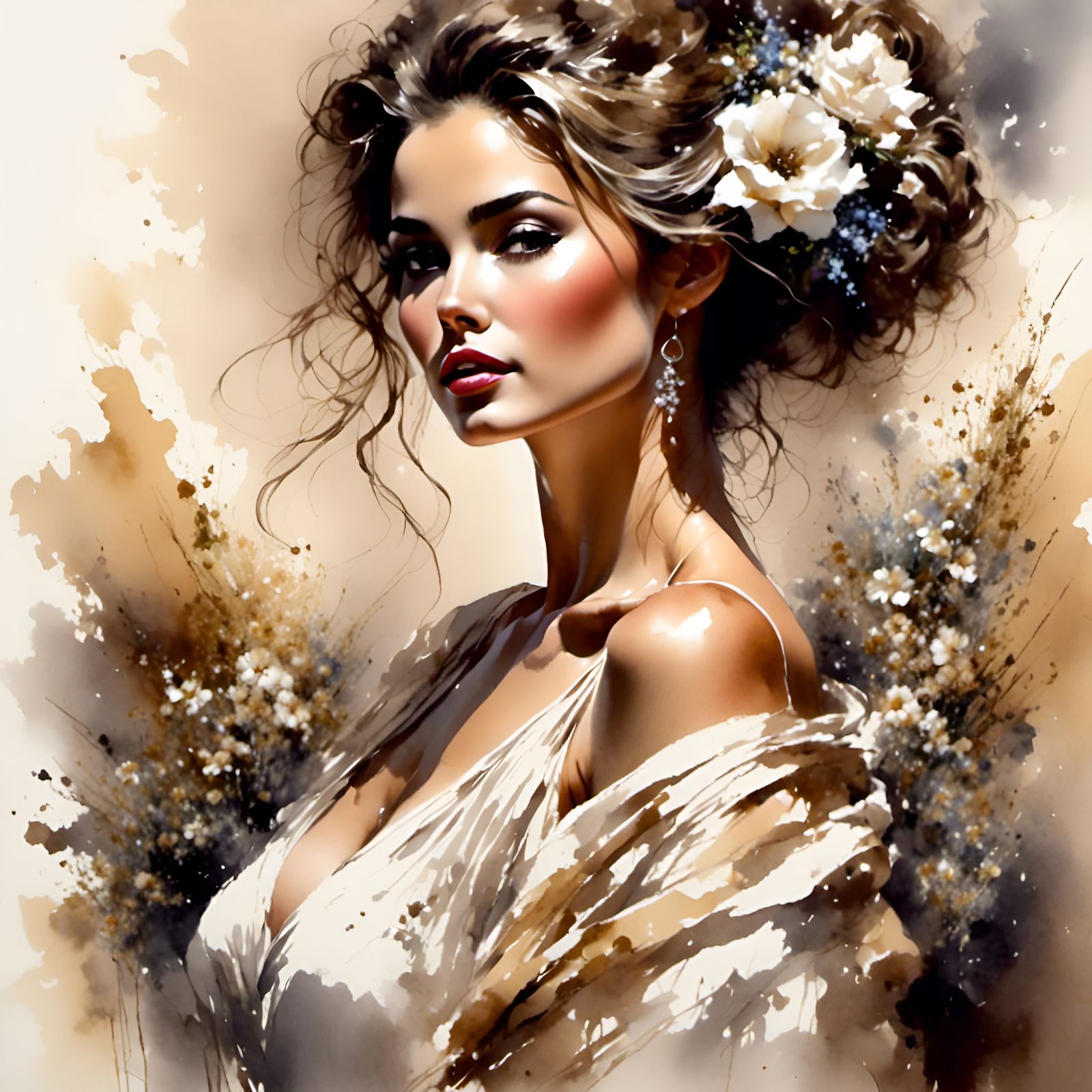 Portrait of a beautiful woman - AI Generated Artwork - NightCafe Creator