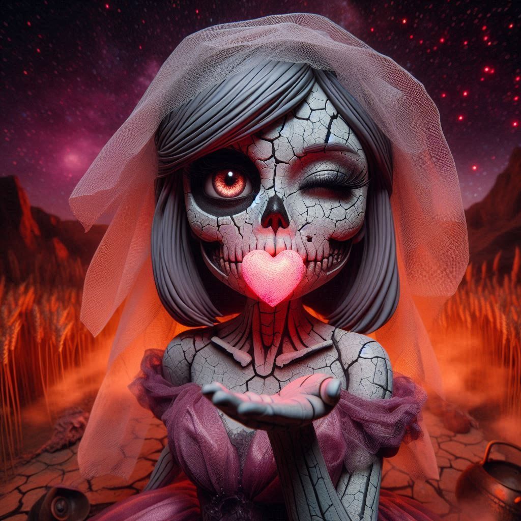 wink-eyes the bride's dalloween heart kiss 😘