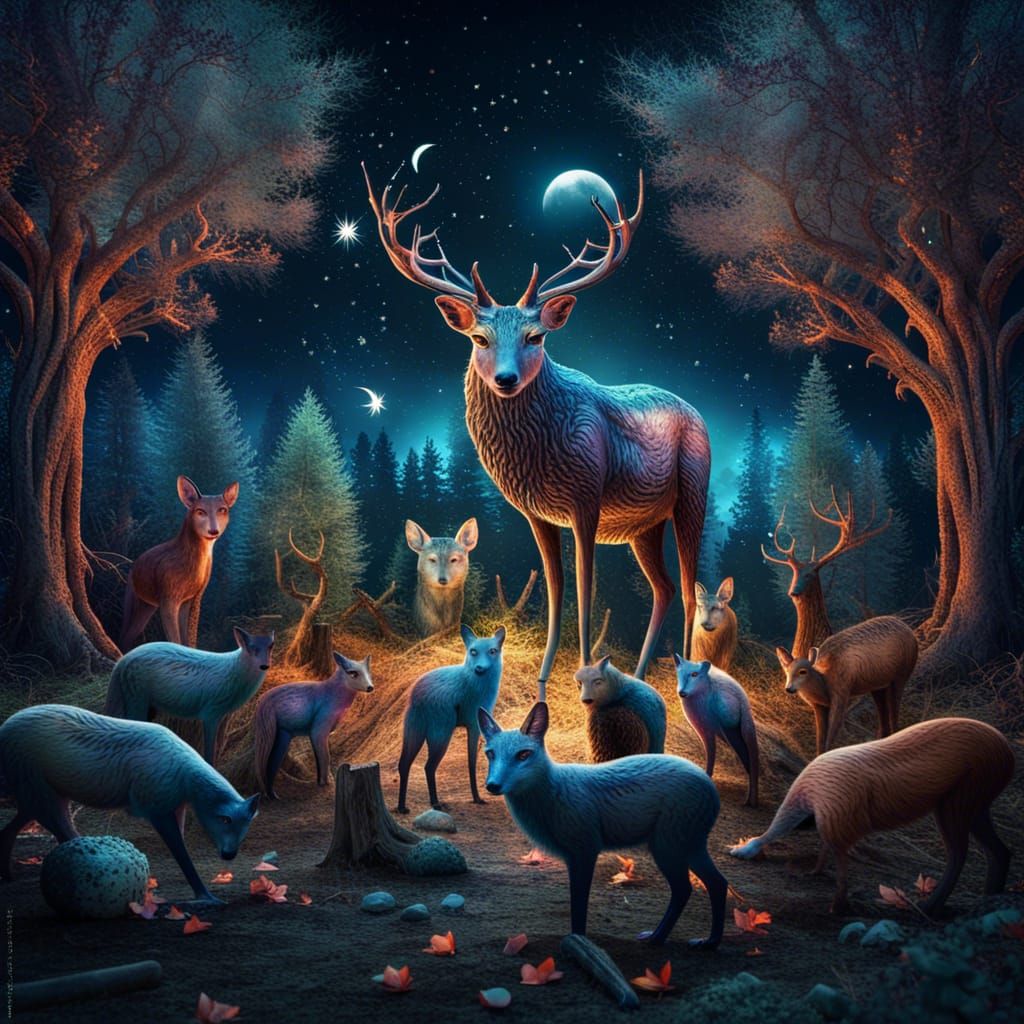Captivating forest creatures