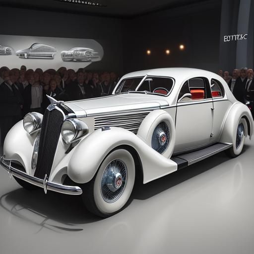 1936 big car fastback berline coupé white