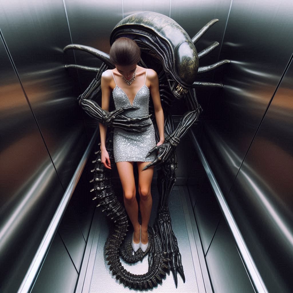 Girl with xenomorph