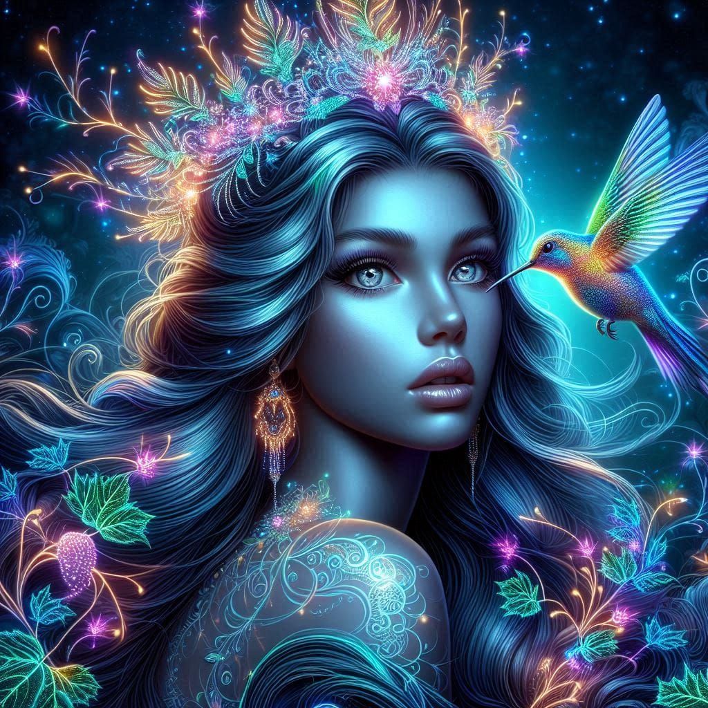 glowing night