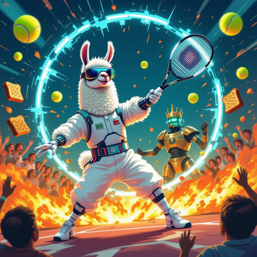 “The Llama Who Time-Traveled With a Tennis Racket”
In 3089, the fate of the universe depends on one thing: ...  by @undefined