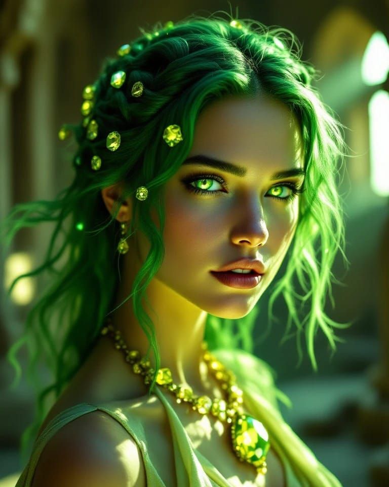 The Radiant Maiden of the Peridot Glow