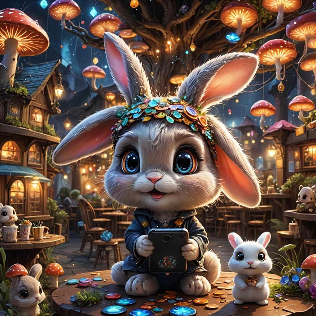 Little bunny baby Cute, adorable exprecion ,big beautiful ey...