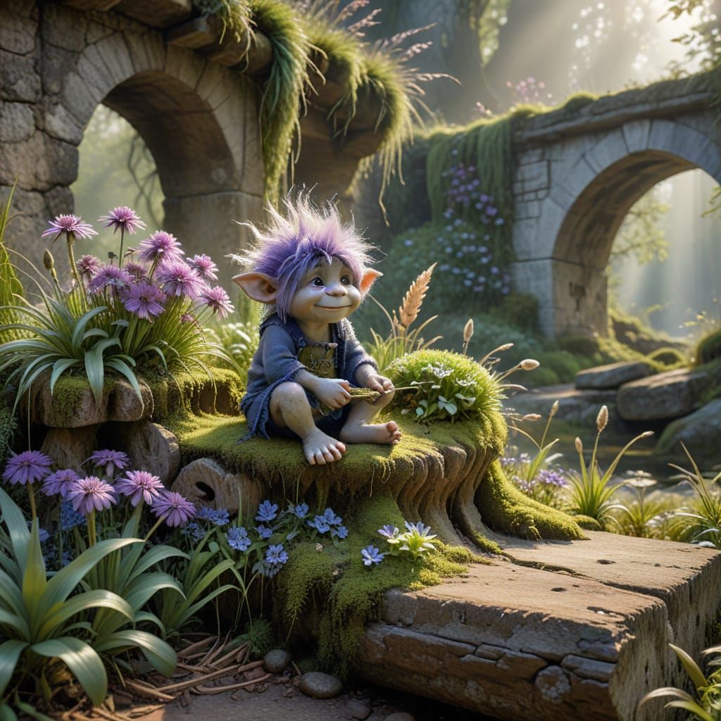 The troll who dreamed of growing flowers  by @Elena