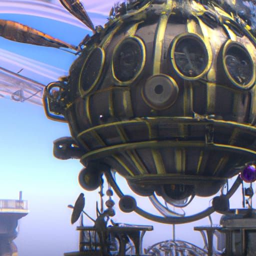 Steampunk, UFO in the sky