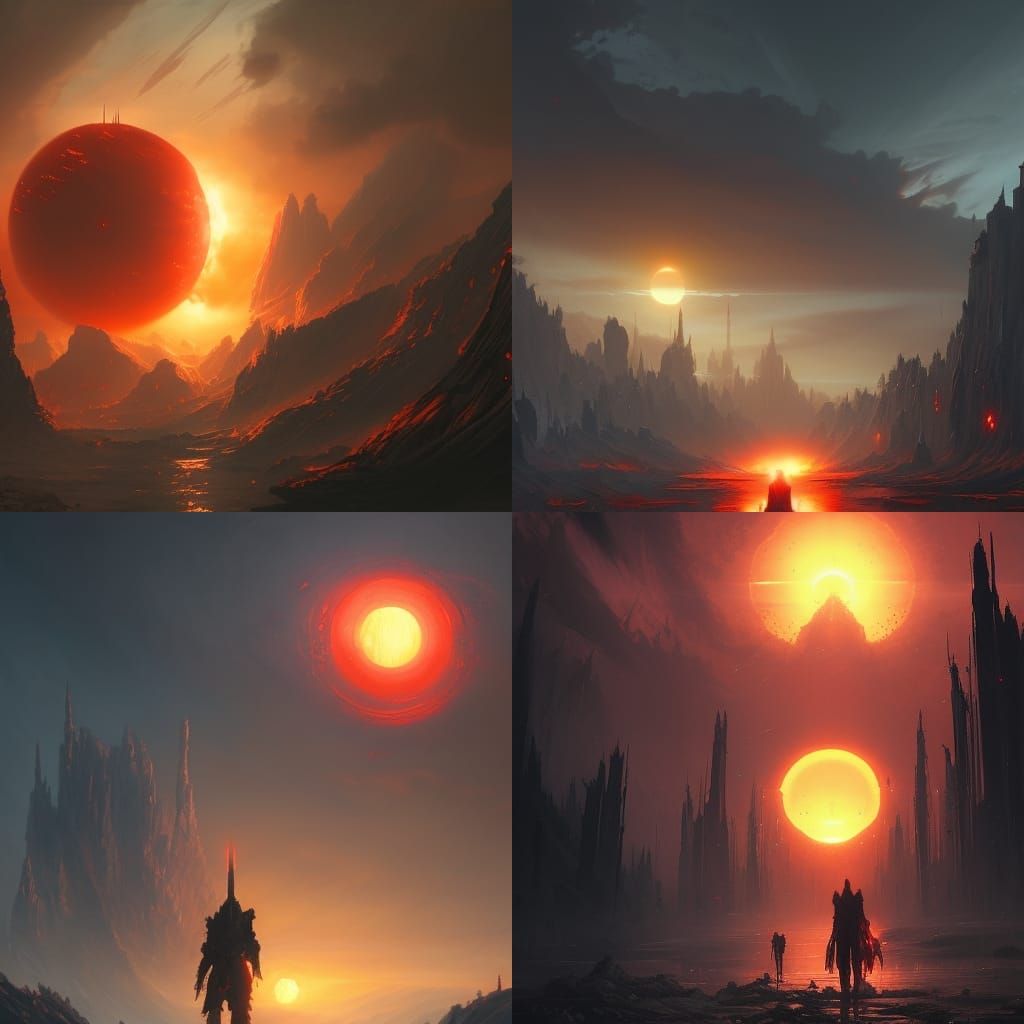 Giant Red Sun destroyed