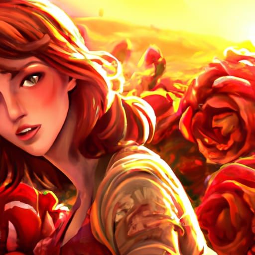 Field of fire roses