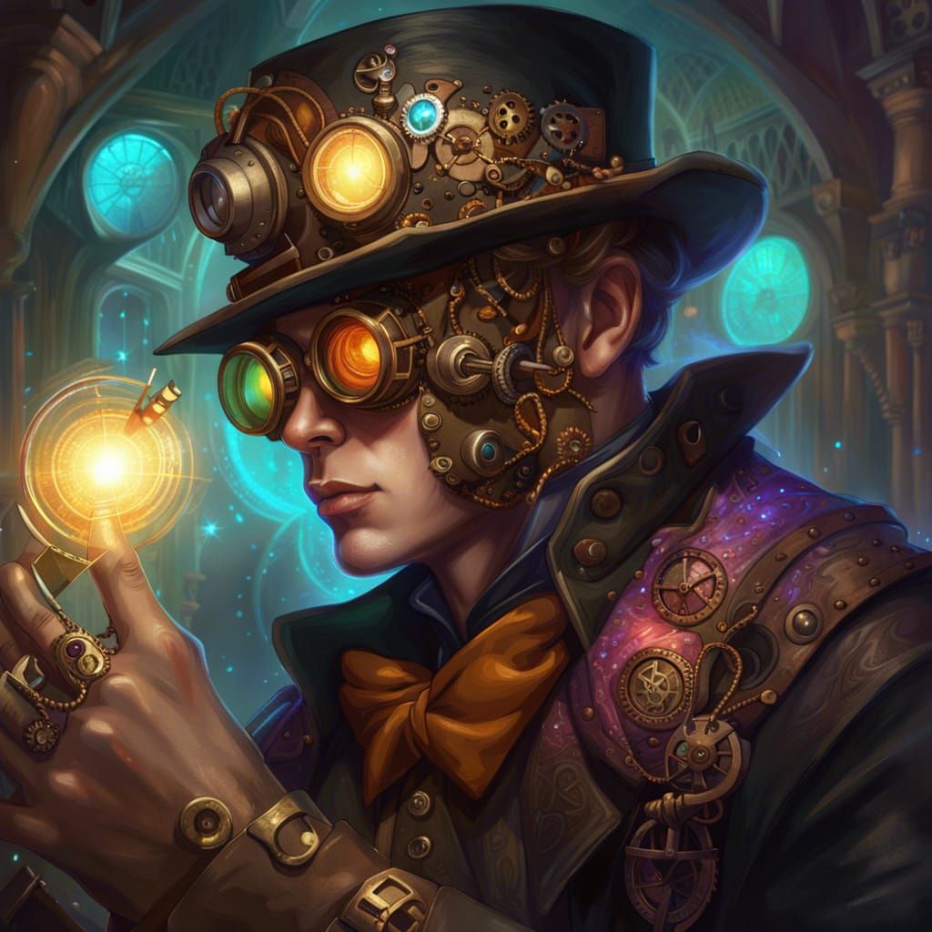 steampunk magician - AI Generated Artwork - NightCafe Creator