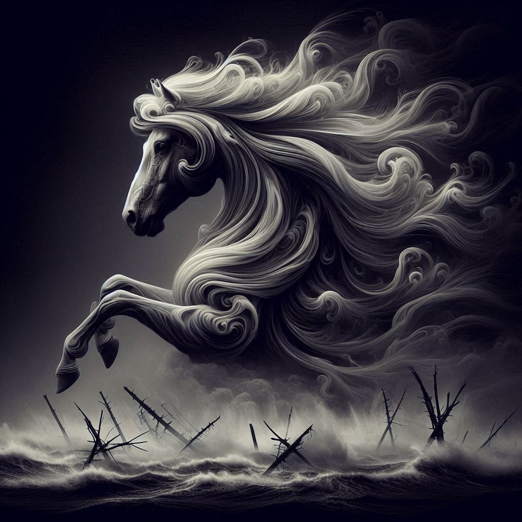 Horse in Wind