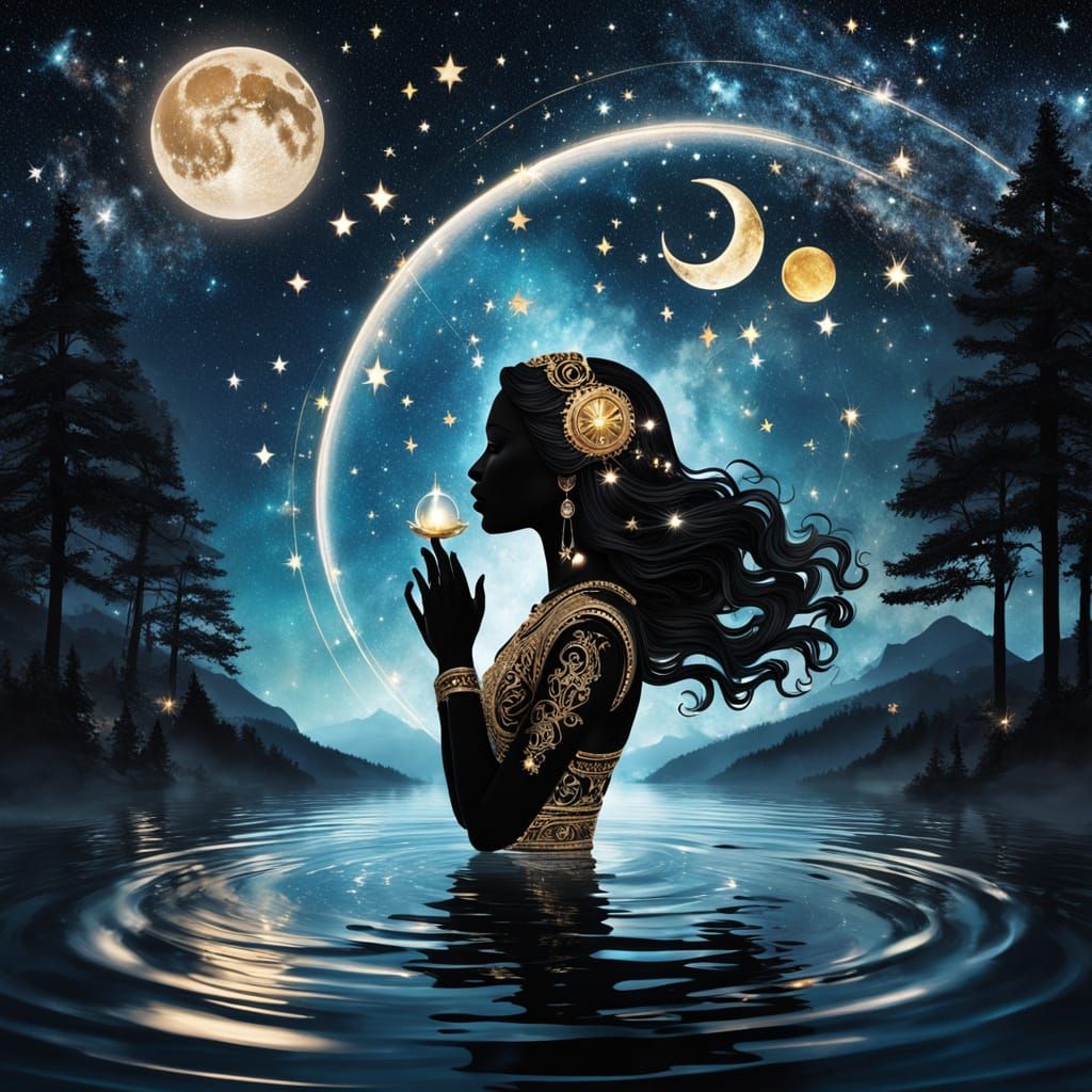 Triple Moon Aquarius Reflections  by @3moons