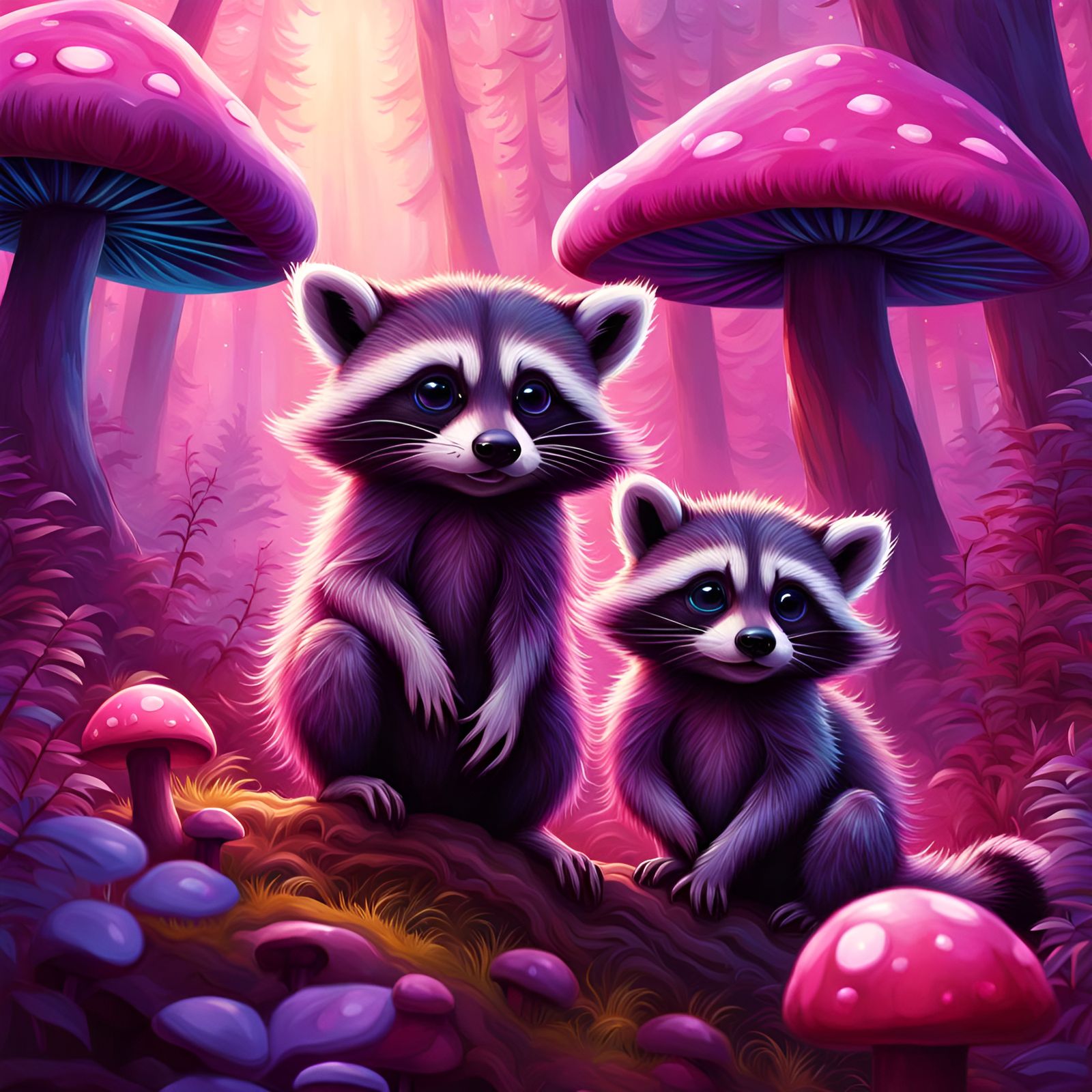 Magical Trash Pandas AI Generated Artwork NightCafe Creator