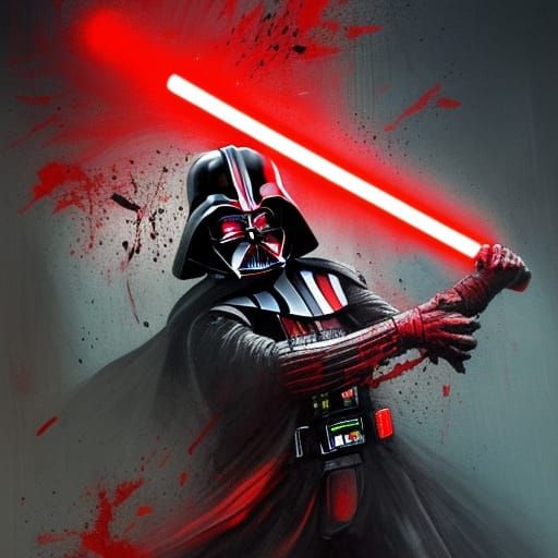 Darth Vader Fighting - Ai Generated Artwork - Nightcafe Creator