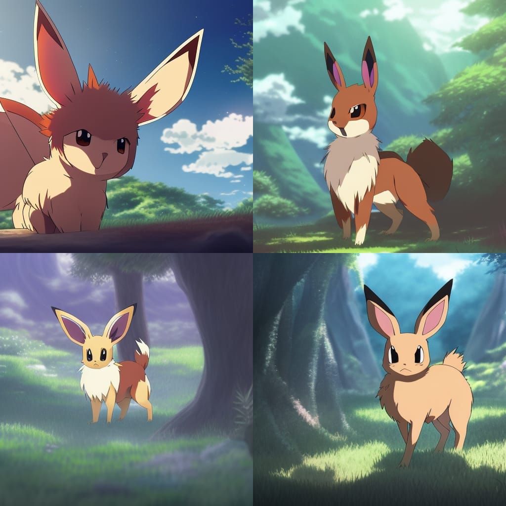 eevee pokemon - AI Generated Artwork - NightCafe Creator