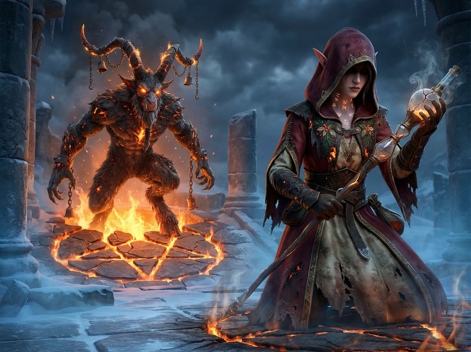 The ritual of summoning Krampus.