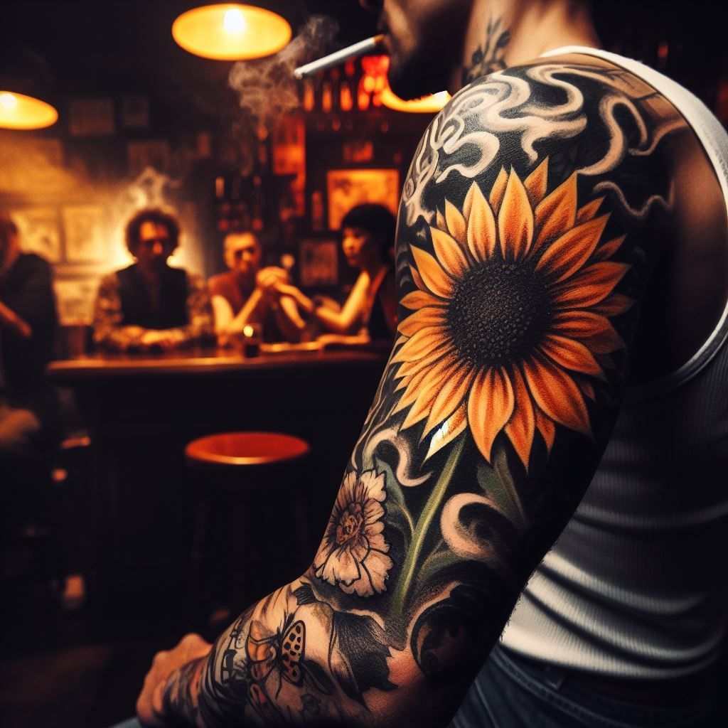Sunflower tattoo