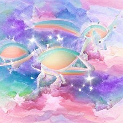 Rainbow pastel astrology
