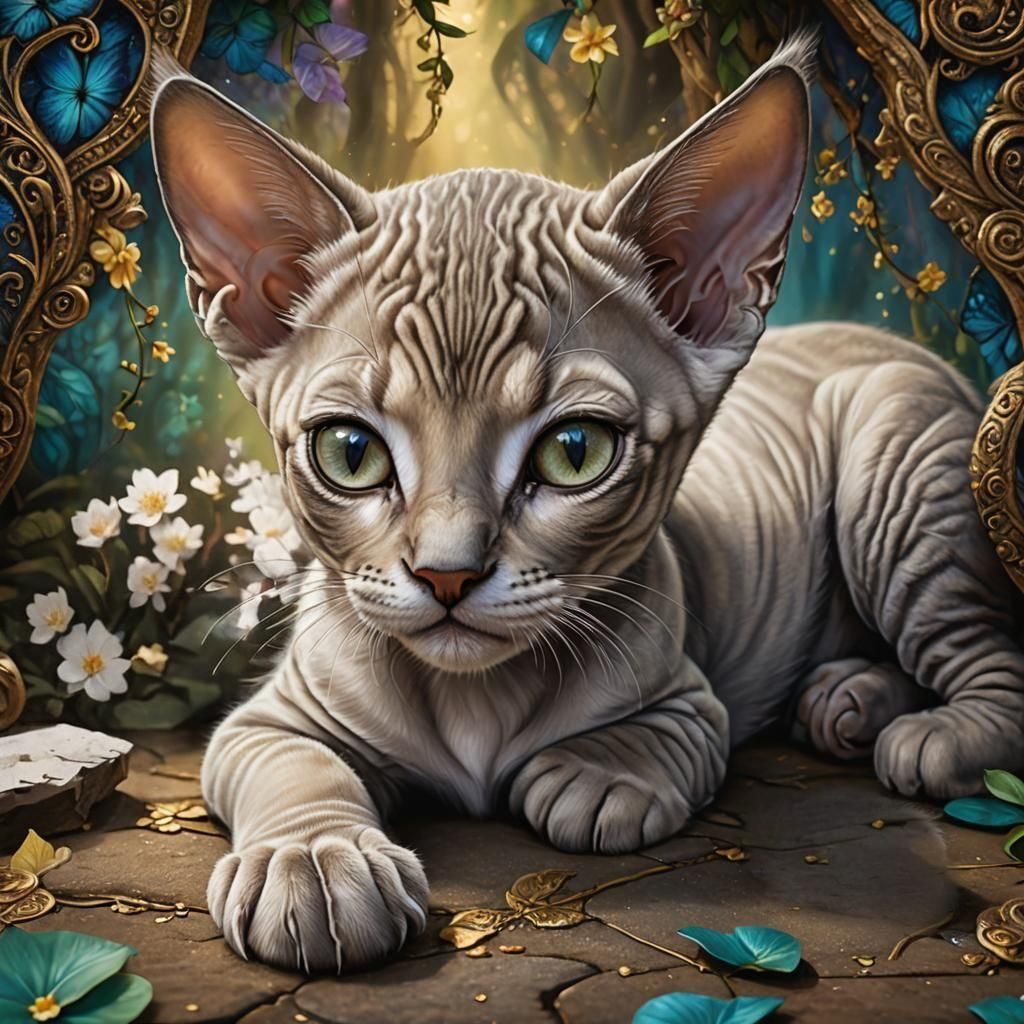 Sphynx Kitten  by @Kay