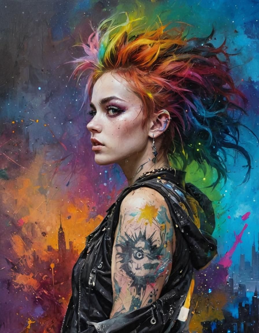 Urban City Punk Portrait